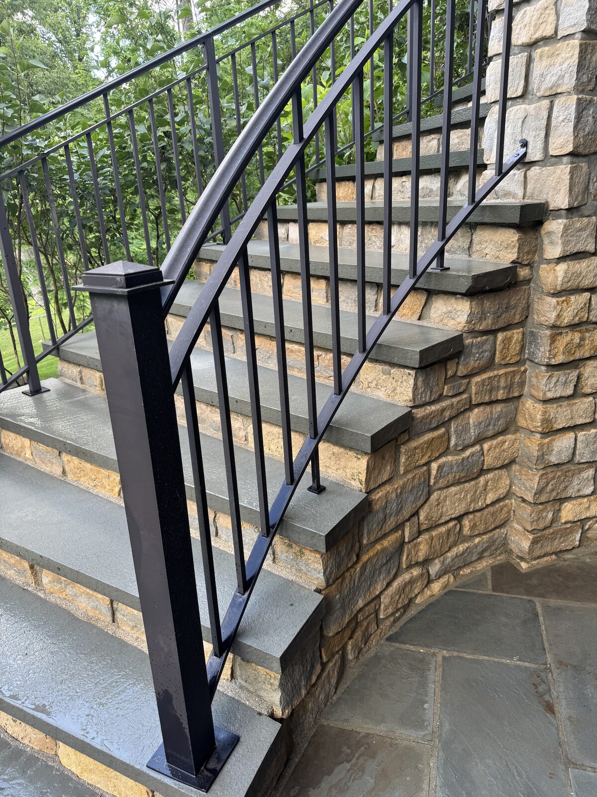 Freshly cleaned bluestone steps